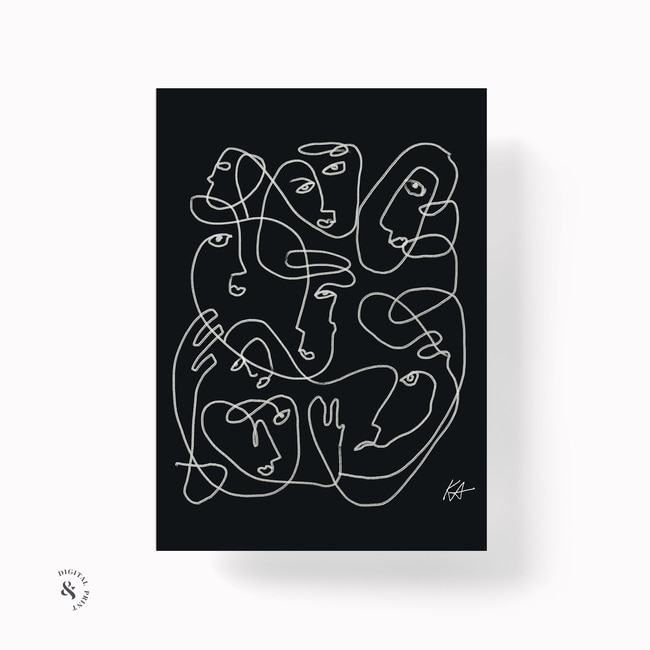Faces In A Crowd Digital Print